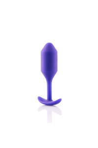 Thumbnail for b-Vibe - Snug Plug 2 - Weighted Butt Plug - Purple - Stag Shop