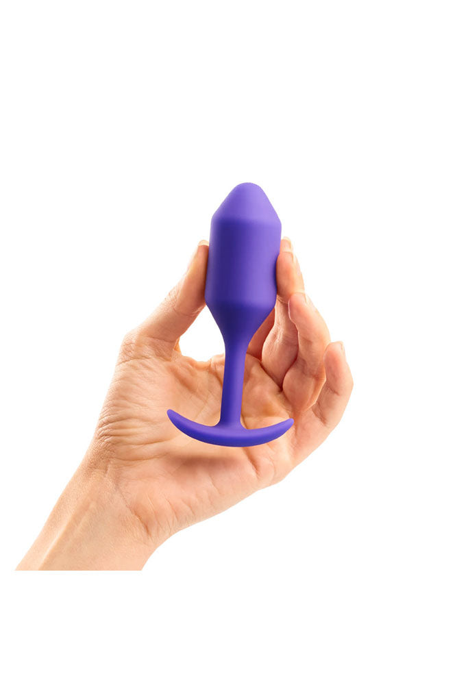 b-Vibe - Snug Plug 2 - Weighted Butt Plug - Purple - Stag Shop