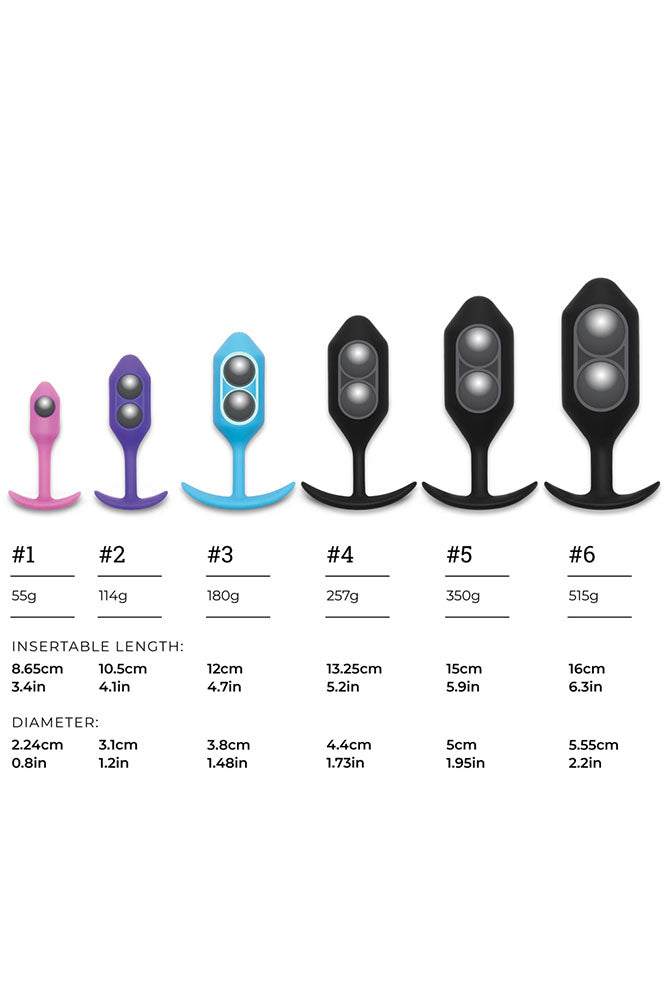 b-Vibe - Snug Plug 2 - Weighted Butt Plug - Purple - Stag Shop