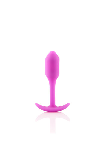 b-Vibe - Snug Plug 1 - Weighted Butt Plug - Fuchsia - Stag Shop