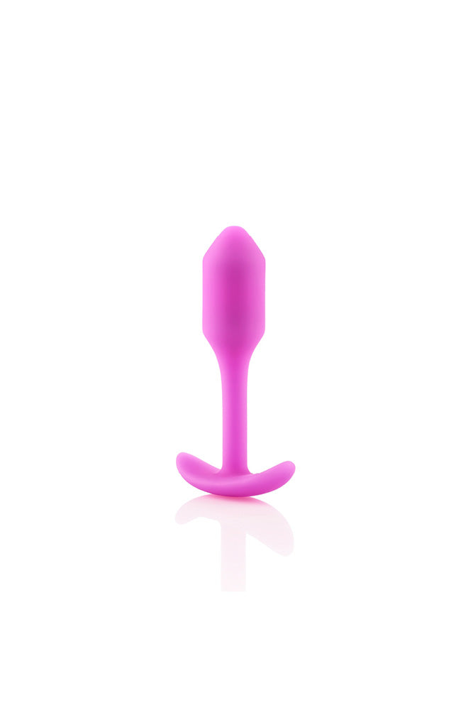 b-Vibe - Snug Plug 1 - Weighted Butt Plug - Fuchsia - Stag Shop