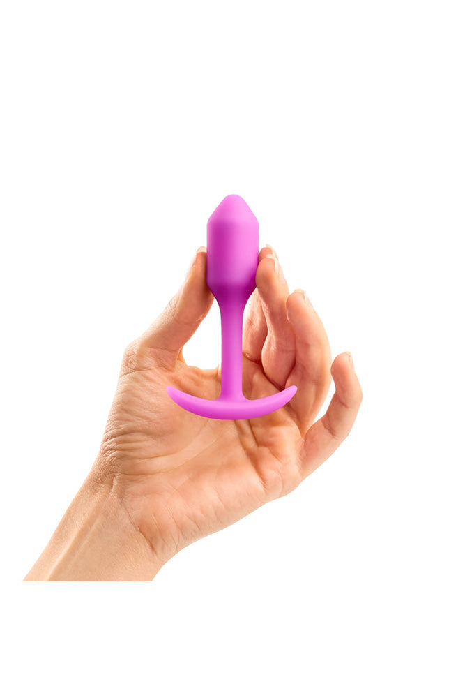 b-Vibe - Snug Plug 1 - Weighted Butt Plug - Fuchsia - Stag Shop