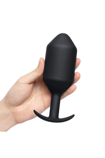 b-Vibe - Snug Plug 7 - Weighted Butt Plug - Black - Stag Shop