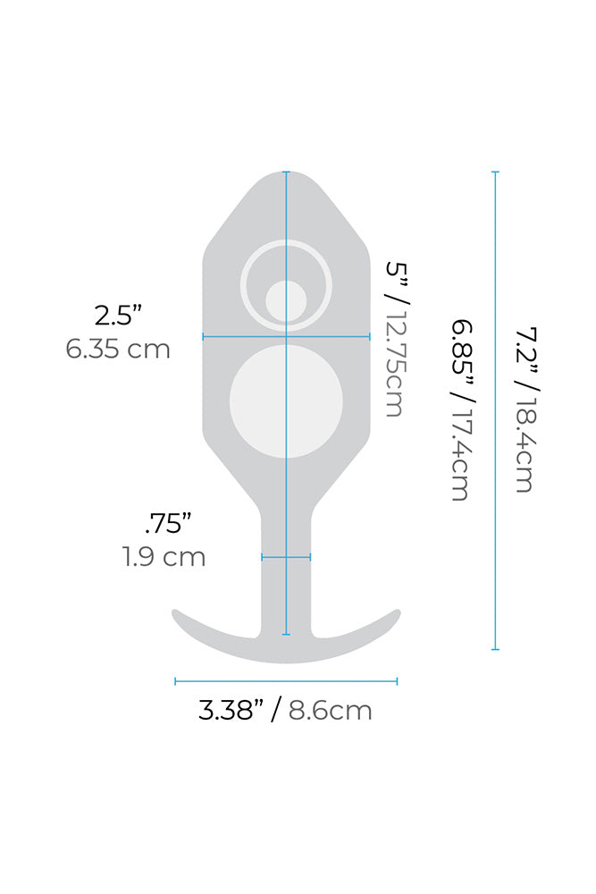 b-Vibe - Snug Plug 7 - Weighted Butt Plug - Black - Stag Shop