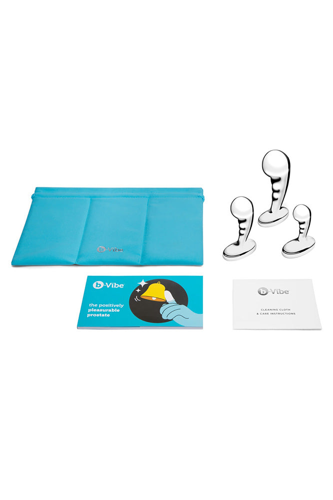 b-Vibe - Stainless Steel P-spot Training Set - Stag Shop