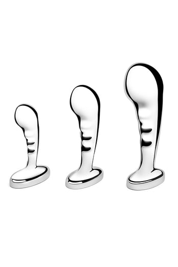 b-Vibe - Stainless Steel P-spot Training Set - Stag Shop