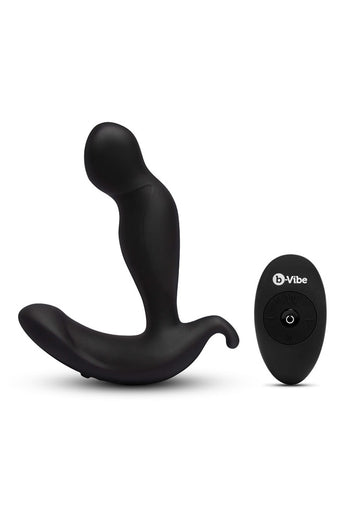b-Vibe - 360 Prostate Remote Controlled Vibrating Plug  - Black - Stag Shop