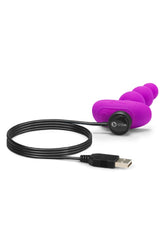 b-Vibe - Triplet Anal Beads - Fuchsia - Stag Shop