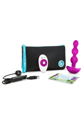 b-Vibe - Triplet Anal Beads - Fuchsia - Stag Shop
