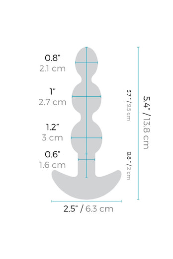 b-Vibe - Triplet Anal Beads - Fuchsia - Stag Shop