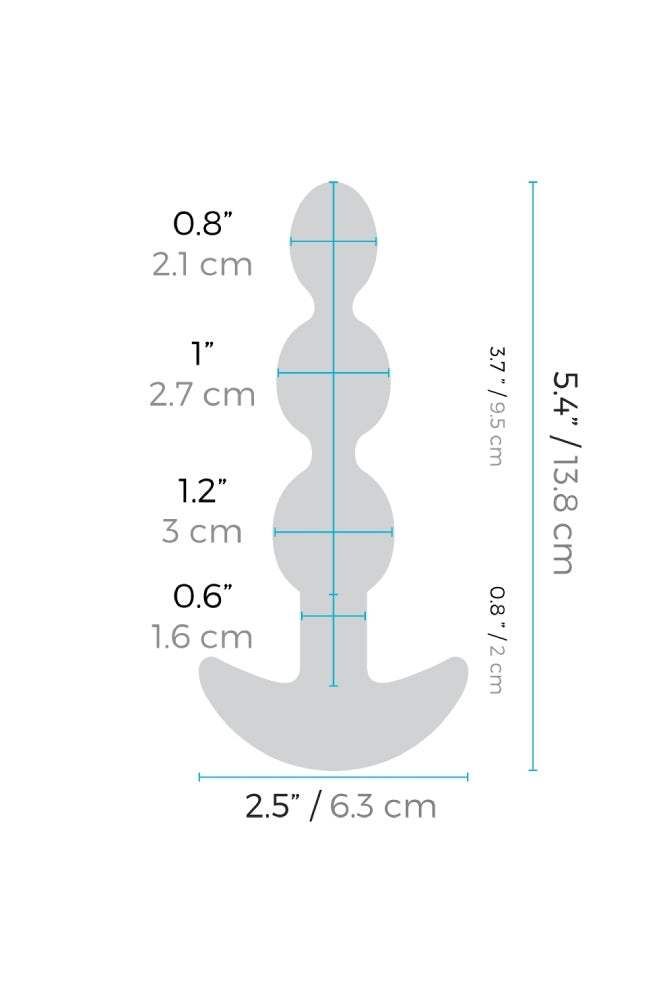 b-Vibe - Triplet Anal Beads - Fuchsia - Stag Shop