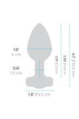 b-Vibe - Vibrating Heart Plug with Remote Control - M/L - Red - Stag Shop