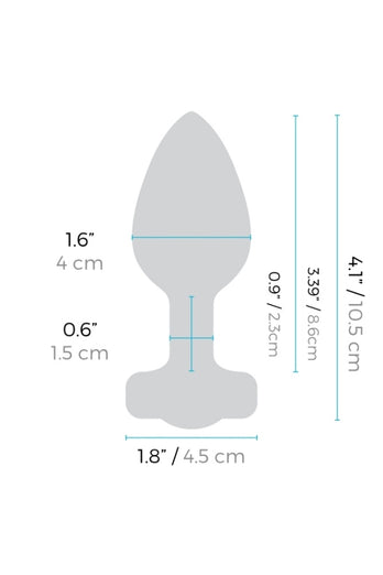b-Vibe - Vibrating Heart Plug with Remote Control - M/L - Red - Stag Shop