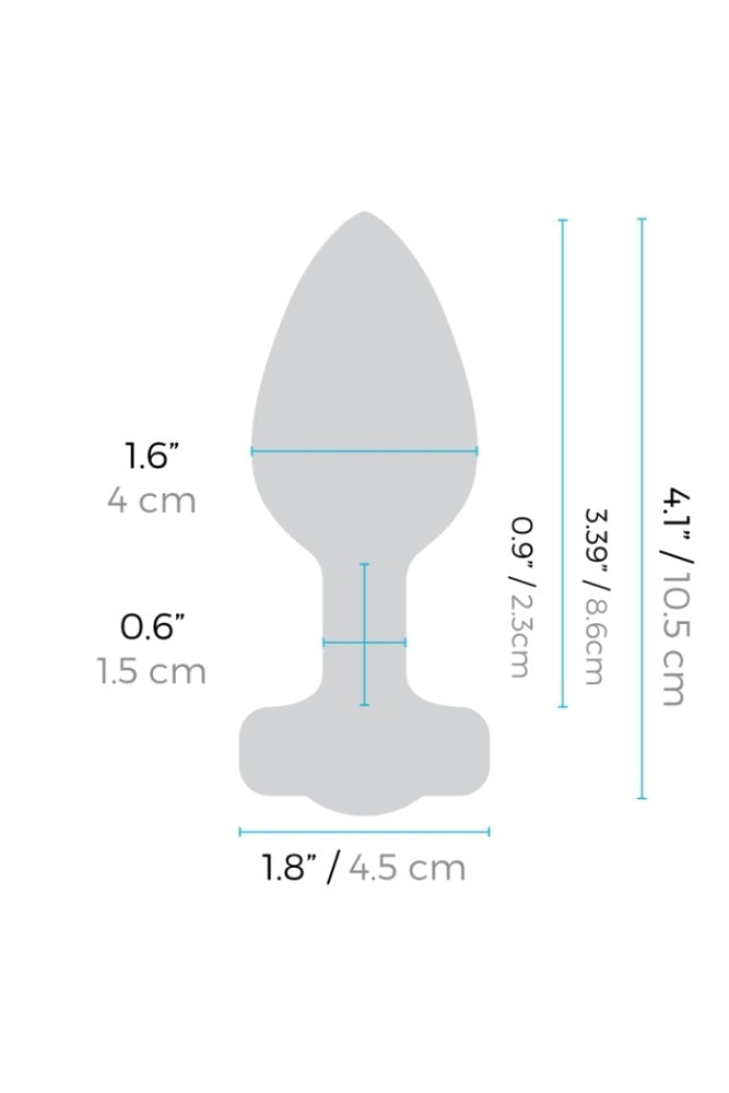b-Vibe - Vibrating Heart Plug with Remote Control - M/L - Red - Stag Shop
