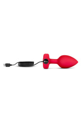 b-Vibe - Vibrating Heart Plug with Remote Control - M/L - Red - Stag Shop
