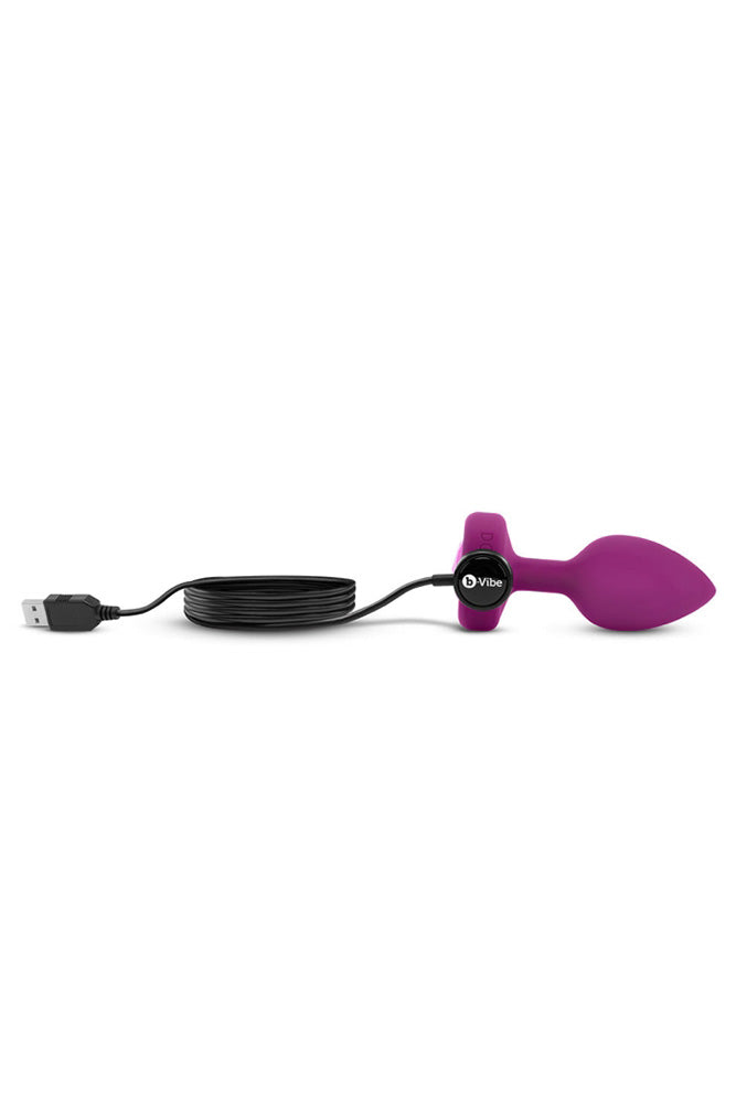 b-Vibe - Vibrating Jewel Plug with Remote Control - S/M - Pink