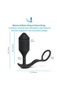 B-Vibe - Vibrating Snug & Tug XL Weighted Butt Plug & Cock Ring - Stag Shop