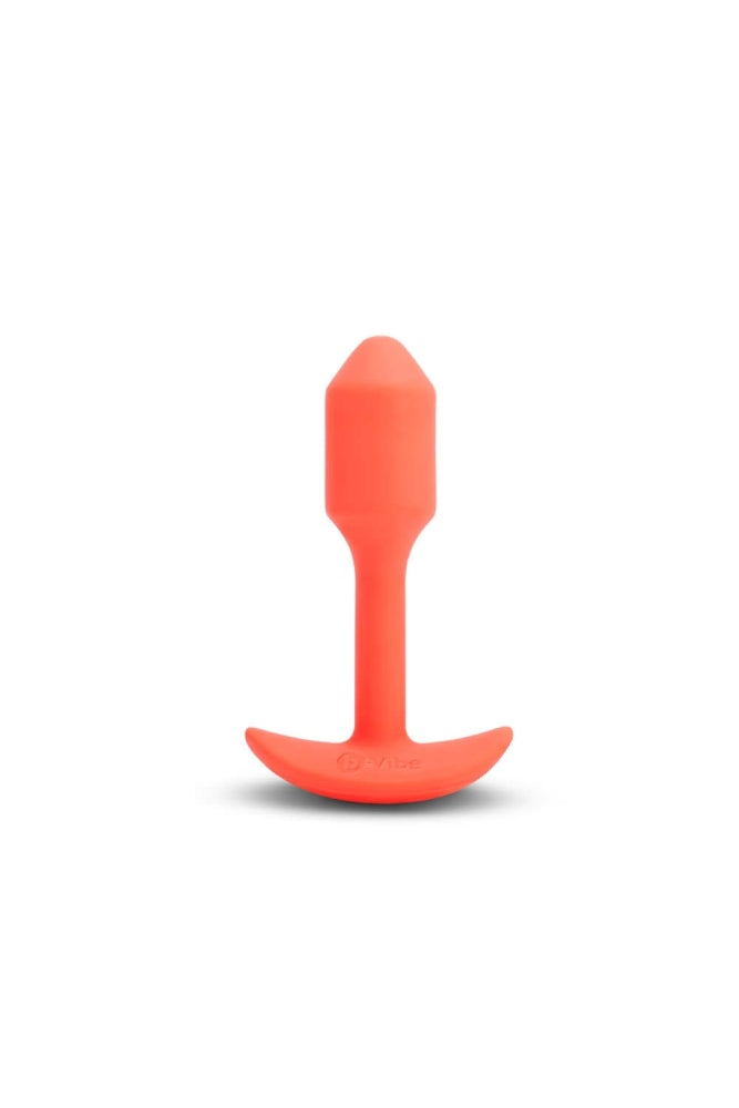 b-Vibe - Vibrating Snug Plug 1 Butt Plug - Orange - Stag Shop