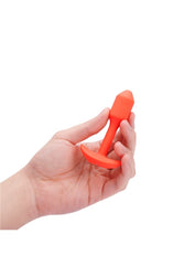 b-Vibe - Vibrating Snug Plug 1 Butt Plug - Orange - Stag Shop