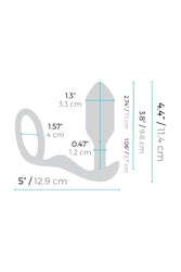 b-Vibe - Snug & Tug - Weighted Vibrating Butt Plug with Cock Ring - Medium - Black - Stag Shop