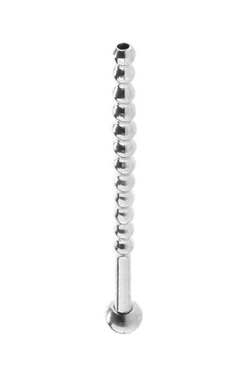 Rouge Garments - Stainless Steel Beaded Urethral Sound with Stopper - Stag Shop