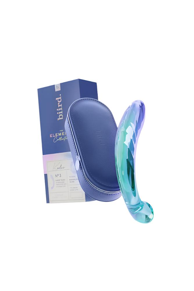 Biird - Kalii Glass G-Spot Dildo - Aqua - Stag Shop