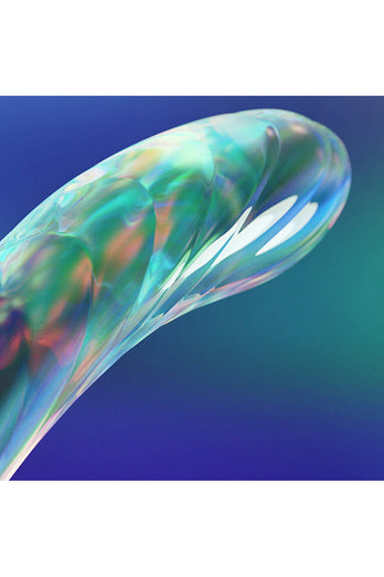 Biird - Kalii Glass G-Spot Dildo - Aqua - Stag Shop