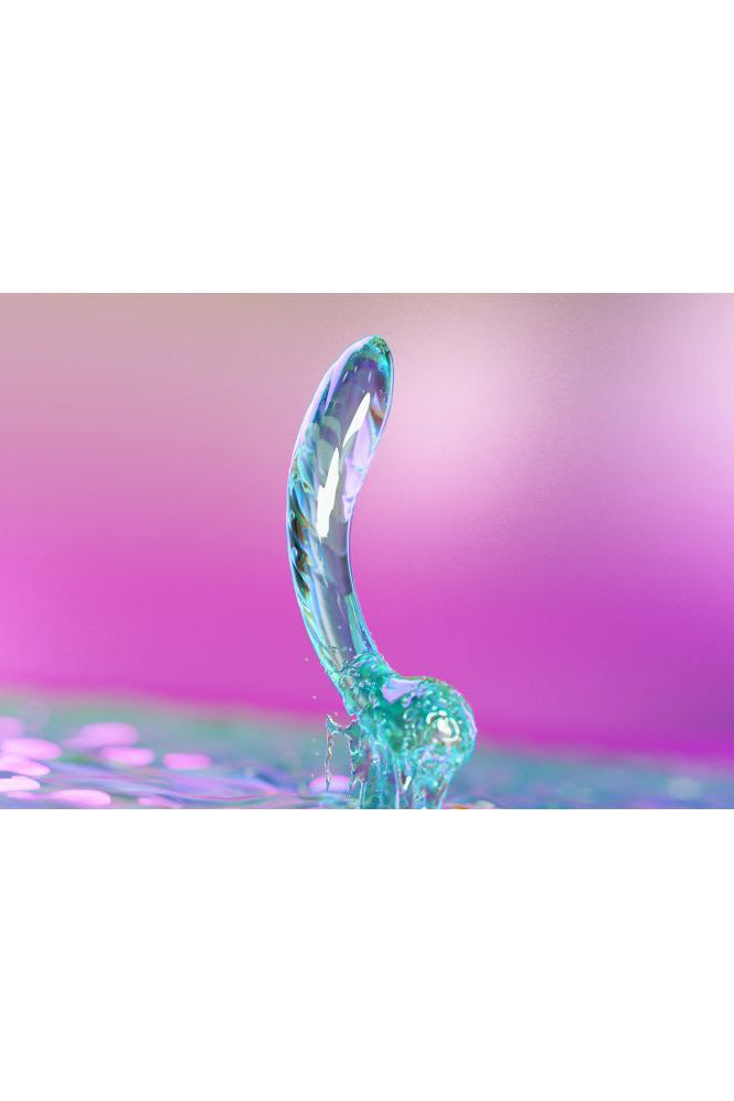 Biird - Kalii Glass G-Spot Dildo - Aqua - Stag Shop