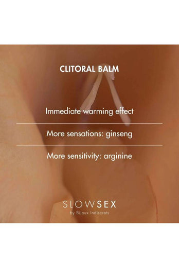 Bijoux - Slow Sex - Clitoral Balm Warming Arousal Balm - .34oz - Stag Shop