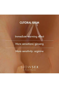 Thumbnail for Bijoux - Slow Sex - Clitoral Balm Warming Arousal Balm - .34oz - Stag Shop