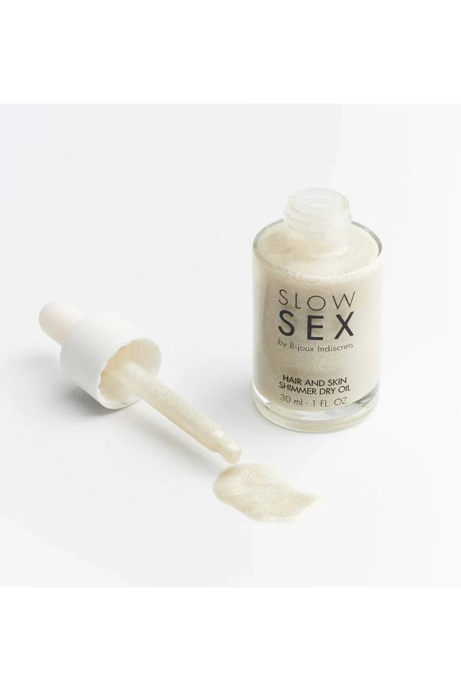 Bijoux - Slow Sex - Hair & Skin Shimmer Dry Oil - 1oz - Stag Shop