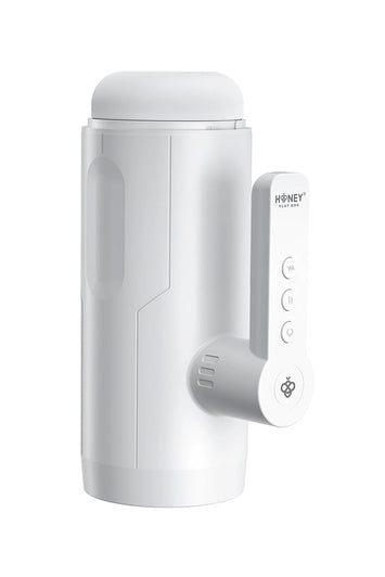 Honey Play Box - Blanche Thrusting & Vibrating Automatic Masturbator - White - Stag Shop