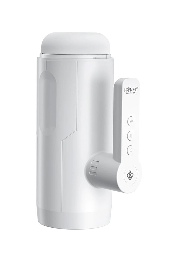 Honey Play Box - Blanche Thrusting & Vibrating Automatic Masturbator - White - Stag Shop