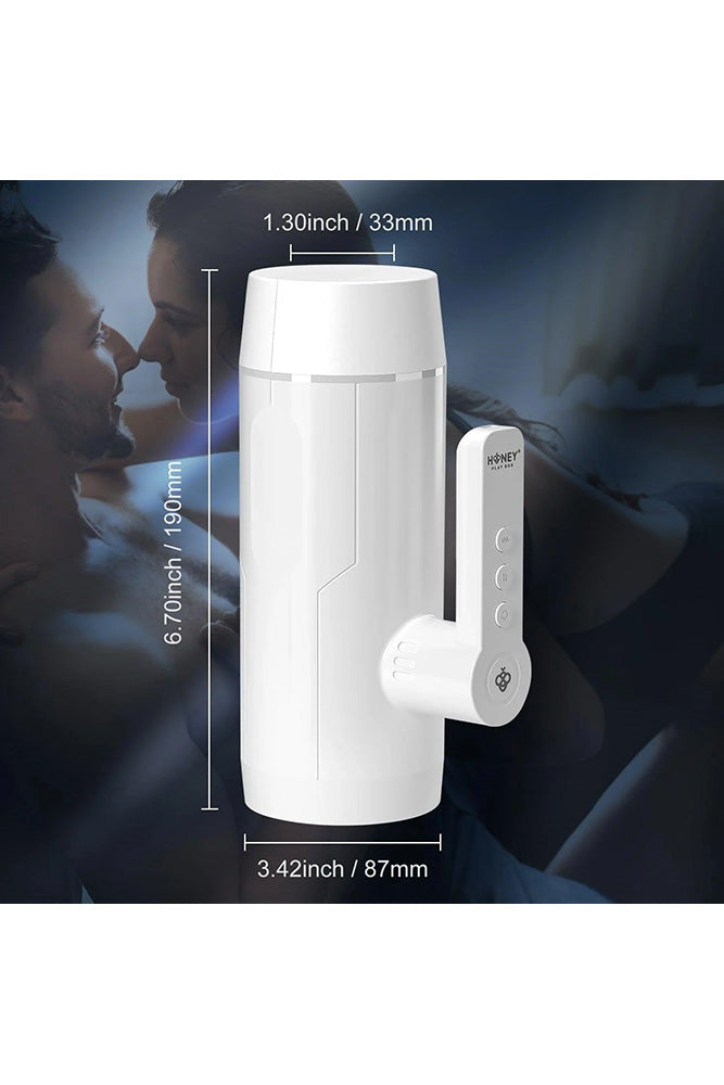 Honey Play Box - Blanche Thrusting & Vibrating Automatic Masturbator - White - Stag Shop