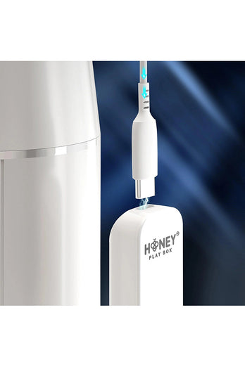 Honey Play Box - Blanche Thrusting & Vibrating Automatic Masturbator - White - Stag Shop