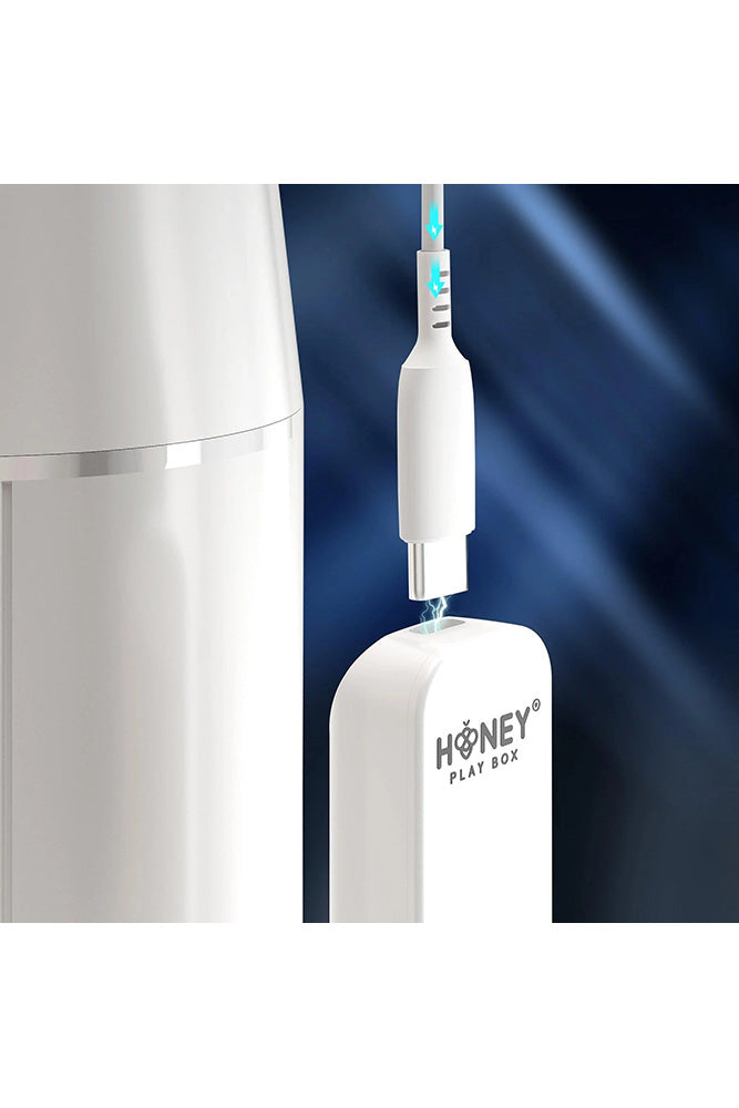 Honey Play Box - Blanche Thrusting & Vibrating Automatic Masturbator - White - Stag Shop