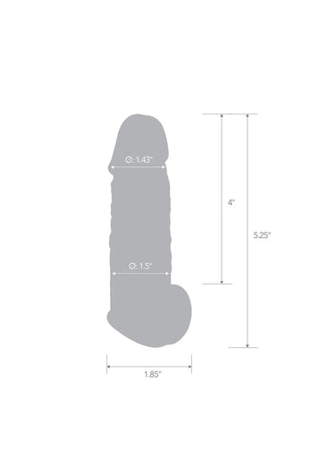 Blue Line - Super Real Penis Extension Sleeve With Ball Strap - Stag Shop