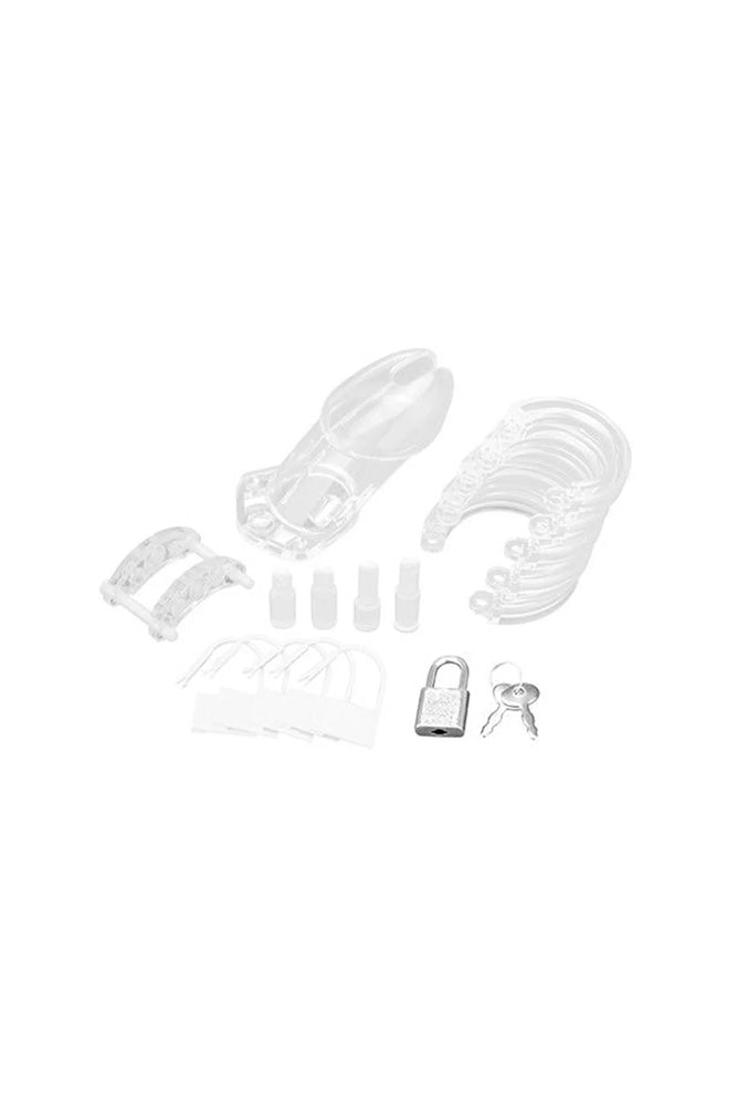 Blue Line - Acrylic See Thru Chastity Cage - Stag Shop
