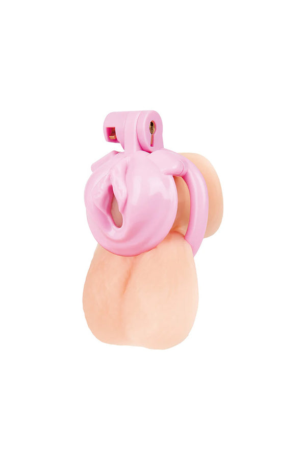 Blue Line - Bitchboy Mini Chastity Cage With Pussy Shape - Stag Shop