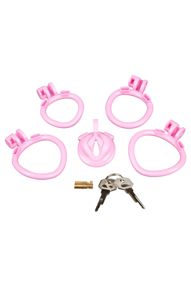 Blue Line - Bitchboy Mini Chastity Cage With Pussy Shape - Stag Shop