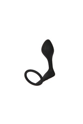 Electric Eel - Blue Line - Cock Ring With P-Spot Plug - Black - Stag Shop