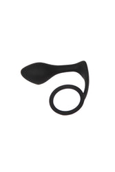 Electric Eel - Blue Line - Cock Ring With P-Spot Plug - Black - Stag Shop