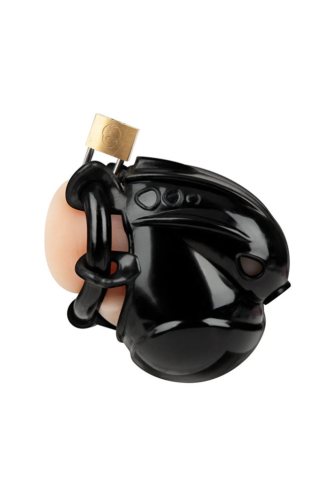 Blue Line - Full Restraint Silicone Cock & Balls Chastity Device
