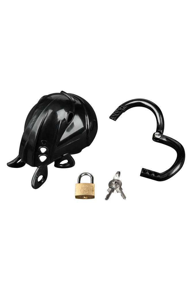 Blue Line - Full Restraint Silicone Cock & Balls Chastity Device - Stag Shop