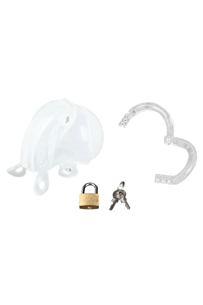 Blue Line - Full Restraint Silicone Cock & Balls Chastity Device