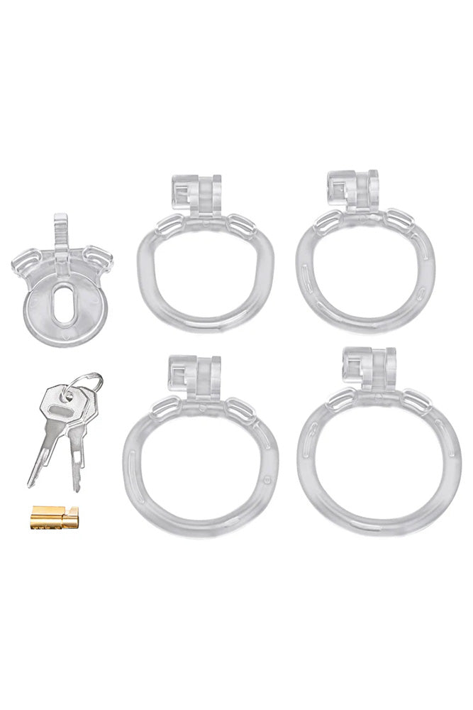 Blue Line - Acrylic See Thru Mini Cock Micro Chastity Cage - Stag Shop