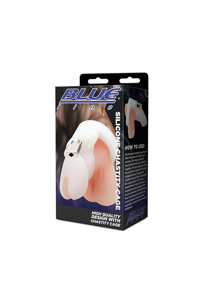 Blue Line - Silicone Chastity Cage - Stag Shop