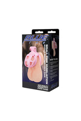 Blue Line - Small Pink Humiliation Acrylic Prisoner Cock Cage - Stag Shop