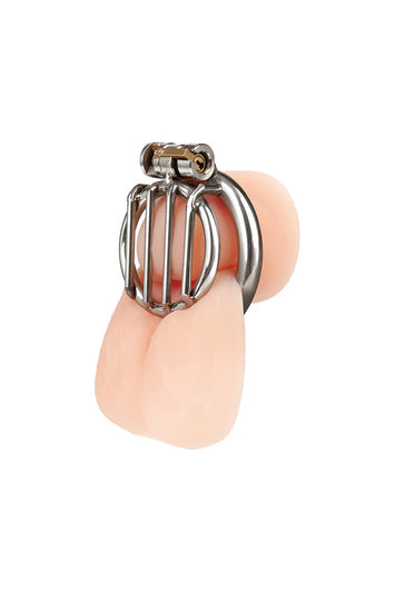 Blue Line - Stainless Steel Inverted Micro Jail Time Chastity Cage