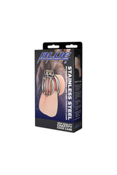 Blue Line - Stainless Steel Inverted Micro Jail Time Chastity Cage - Stag Shop